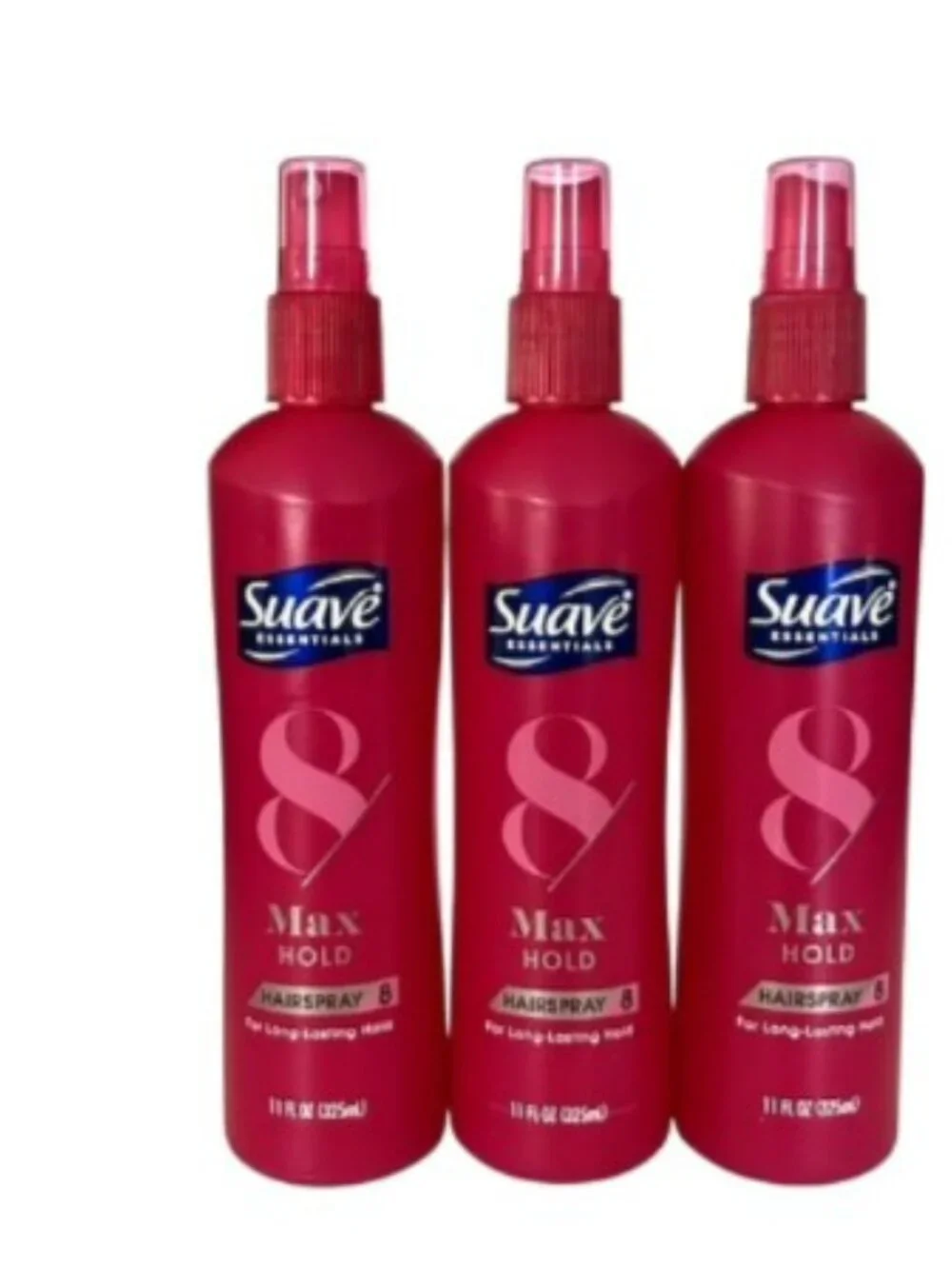 NEW 3 Suave Max Hold Non Aerosol Hairspray Long Lasting Hold 11 oz